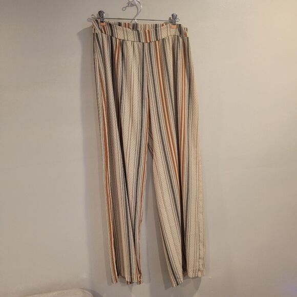 Tiziano Zorzan Modal Striped Wide Leg Pants Size Medium - Picture 1 of 9
